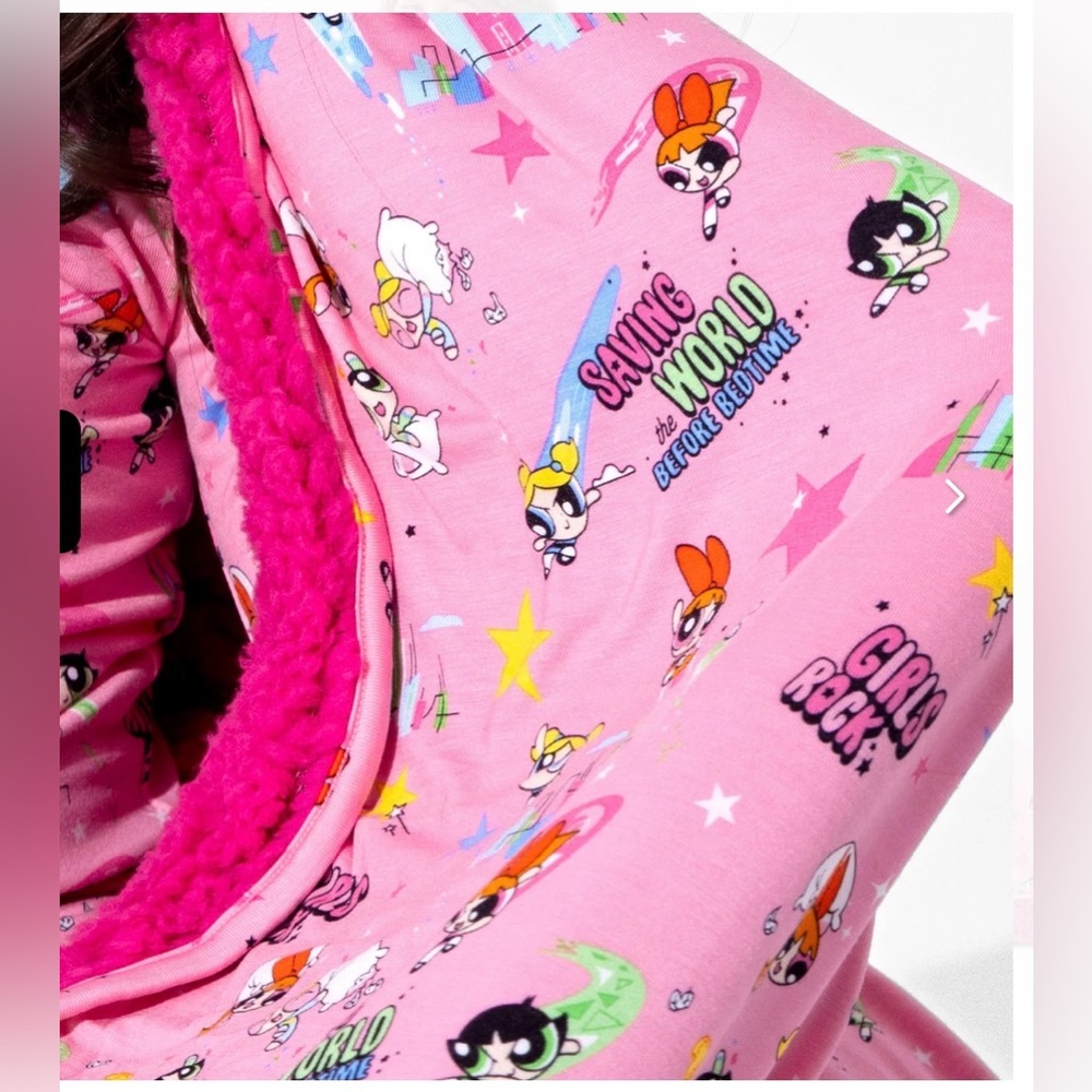 Bellabu Bear Powerpuff Girls Saving Bedtime Bamboo Sherpa Blanket 45x60 Throw